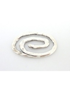 Connecteur spirale en métal argenté