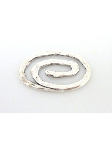 Connecteur spirale en métal argenté