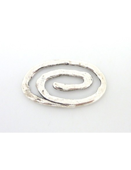 Connecteur spirale en métal argenté