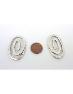 Connecteur spirale en métal argenté 2