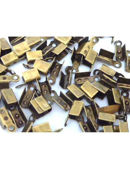 Embout serre fil de couleur bronze pour cordon de 1mm Embout serre fil de couleur bronze pour cordon de 1mm