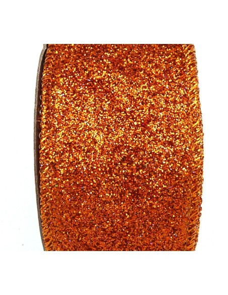 Galon orange rouille à paillettes pas cher Galon orange rouille à paillettes pas cher