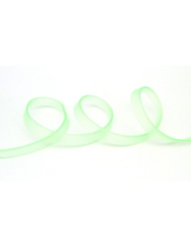 50 cm Cordon PVC, caoutchouc plat largeur 1cm vert transparent