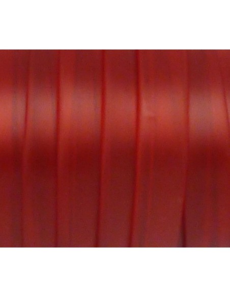 50 cm Cordon PVC, caoutchouc plat largeur 1cm rouge transparent
