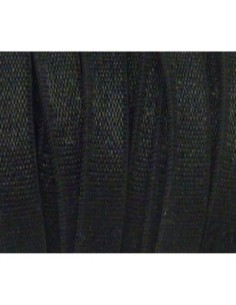 25cm Fil élastique plat largeur 5mm brillant satiné noir