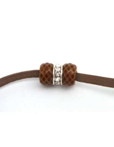 25cm Fil élastique plat largeur 5mm brillant satiné noir