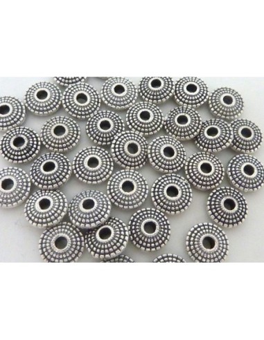 R-5 Perles toupie, rondelle, soucoupe en métal...
