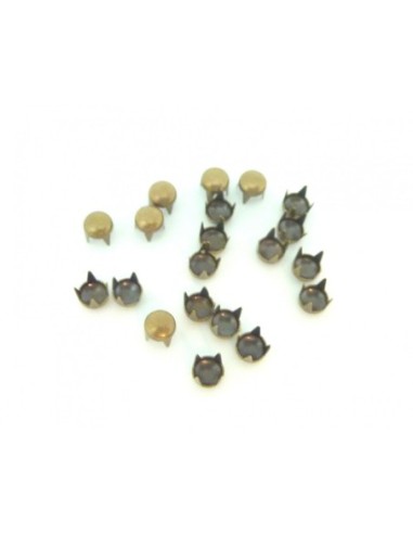 40 clous griffe rond en métal couleur bronze...