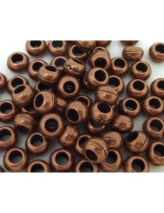 Perle ronde cuivré à gros trou de 3mm 2