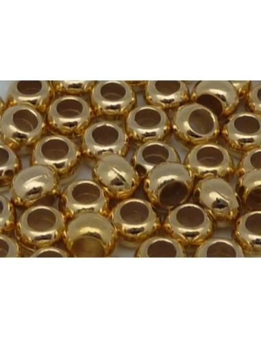 Perle en métal doré 6mm