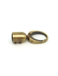 Grand Mousqueton avec embout en zamak couleur bronze,... 2
