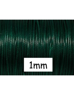 Cordon imitation cuir 1mm vert bouteille pour création bijoux