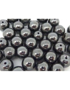 R-2 Perles hématite ronde, boule lisse 9,4mm 2