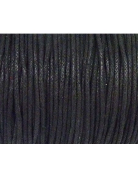 Fil coton ciré 2mm noir