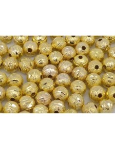 R-5 Perles brillantes en métal doré texturé et motif... 2