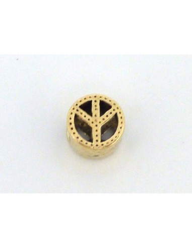 Perle passant "Peace and Love" ronde