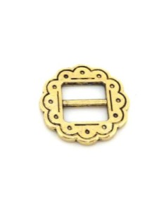 Perle passant boucle en métal doré pâle pour lanière de 10mm 2
