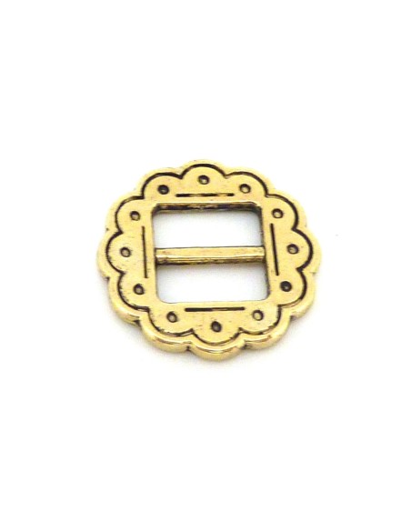 Passant boucle en métal doré pâle pour lanière de 10mm