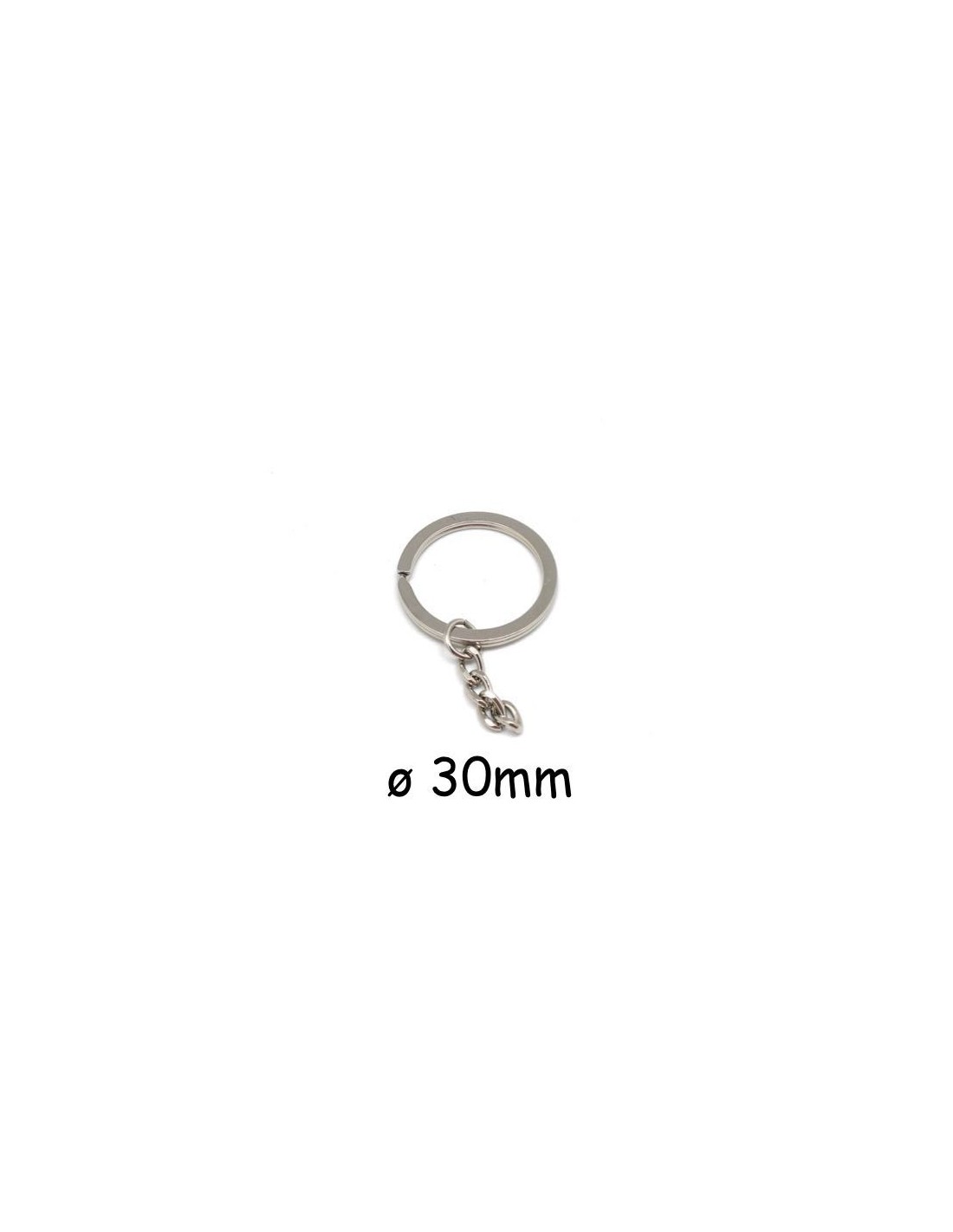 Lot De 5 Anneaux Porte-Clés Argentés 30 Mm - Parfaits Pour Création De Bijoux & Accessoires
