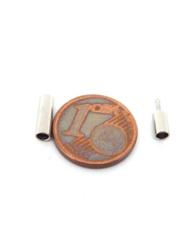 Fermoir tige rond pour cuir de 2mm