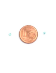 Mini perle de rocaille 2mm vert opaline irisé pour broderie 2