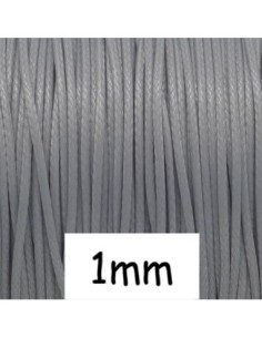 Cordon gris 1mm pour création bijoux
