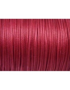 5m de Cordon polyester enduit 1mm souple rose fuchsia brillant 2