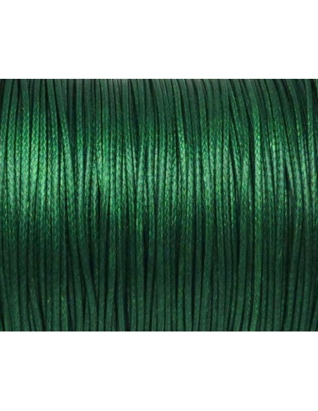 5m de Cordon polyester enduit 1mm souple vert brillant