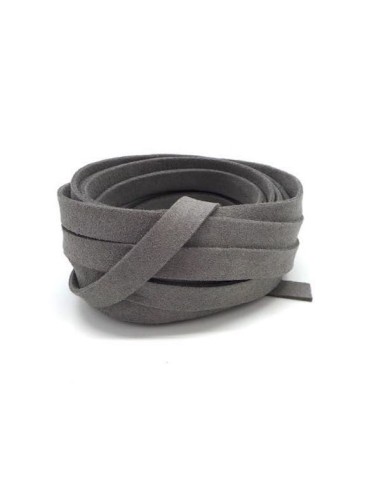 Lanière suédine gris 10mm pas chère pour création diy