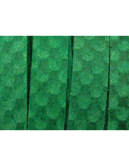 25cm Cordon plat large 9,5mm suédine aspect daim de couleur vert