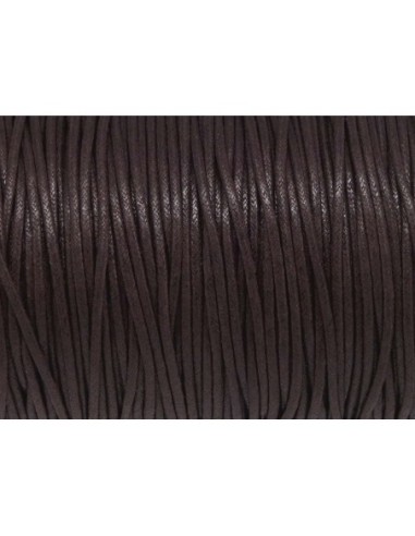 Coton ciré marron brun, chocolat noir 2mm