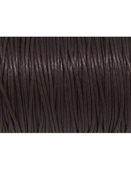 Coton ciré marron brun, chocolat noir 2mm