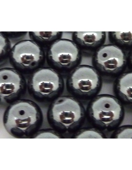 R-2 Perles hématite ronde, boule 12mm