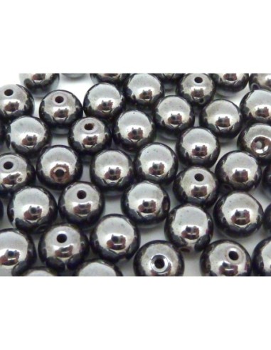 R-2 Perles hématite ronde, boule 12mm