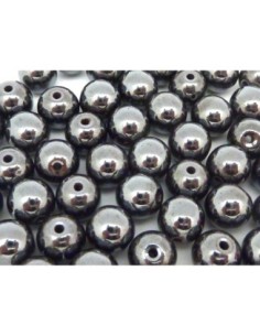R-10 Perles hématite ronde, boule 12mm 2