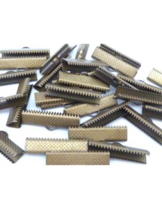 10 Embout griffe 25mm serre ruban, lacet, fil cordon en...