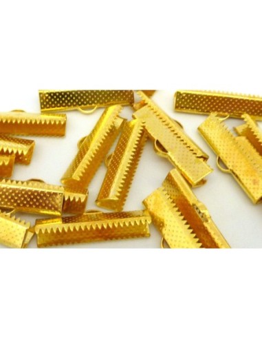 Serre ruban 25mm en métal doré