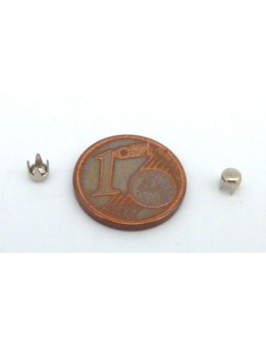R-70 clous griffe rond en métal argenté 3mm...