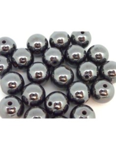 R-2 Perles hématite ronde 12,2mm, trou pour passage du... 2
