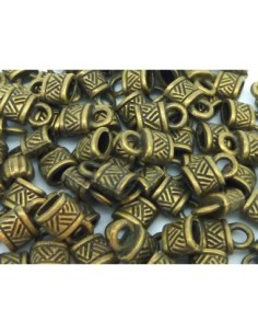Embout pour lanière de 4mm en métal de couleur bronze