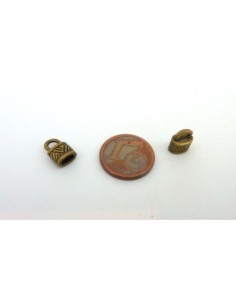 Embout pour lanière de 4mm en métal de couleur bronze 2