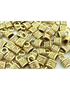 Embout pour lanière cuir de 4mm doré pâle