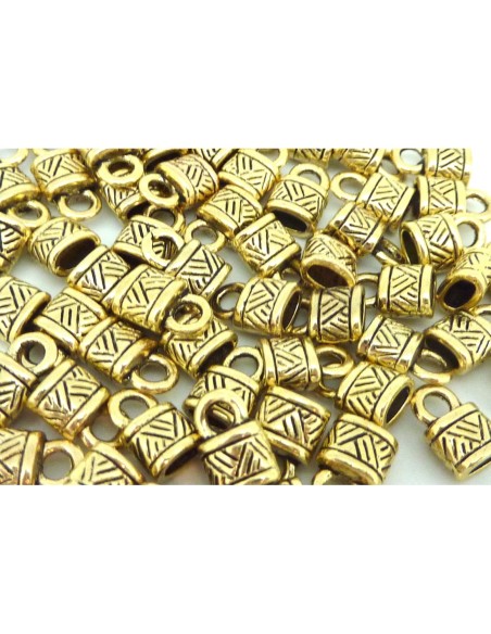 Embout pour lanière cuir de 4mm doré pâle