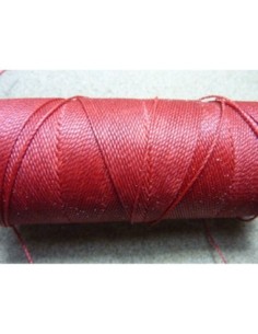 R-7m Fil polyester ciré de couleur rouge 0,8mm 2