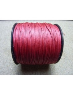 5m Fil polyester ciré plat de couleur rouge 0,6mm