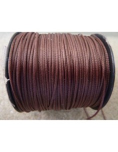 R-5m Fil polyester ciré plat de couleur marron 0,6mm