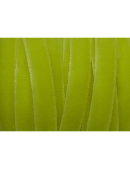 Ruban galons velours pas cher jaune fluo
