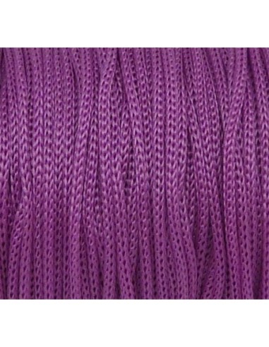 15m Fil polyester, nylon tressé souple rose violet 1mm Shamballa