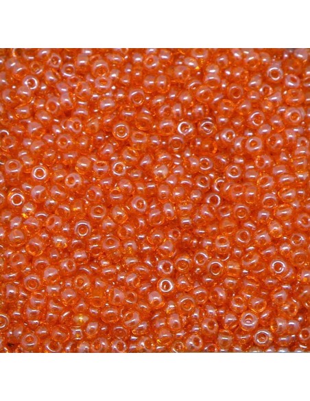 Mini perle de rocaille orange 2mm pour broderie
