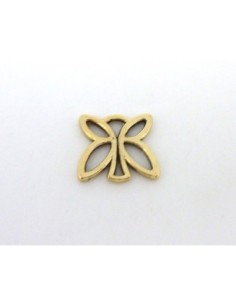 Breloque, connecteur papillon 15mm en métal vieil or,...